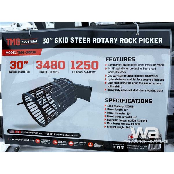 TMG Skid Steer Rotary Rock Picker