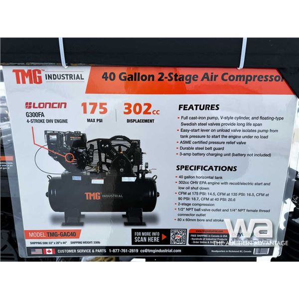 TMG 40 Gal. 2-Stage Truck Mounted Air Compressor