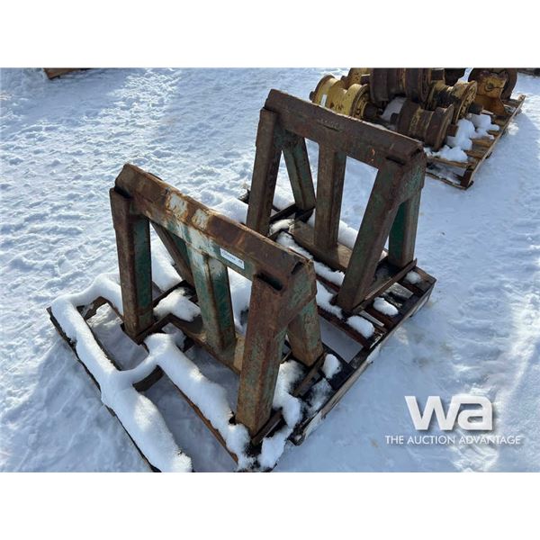 (2) Green Steel Stands