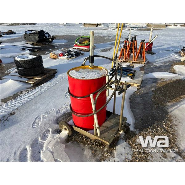 Barrel with Dolly & Air Pump
