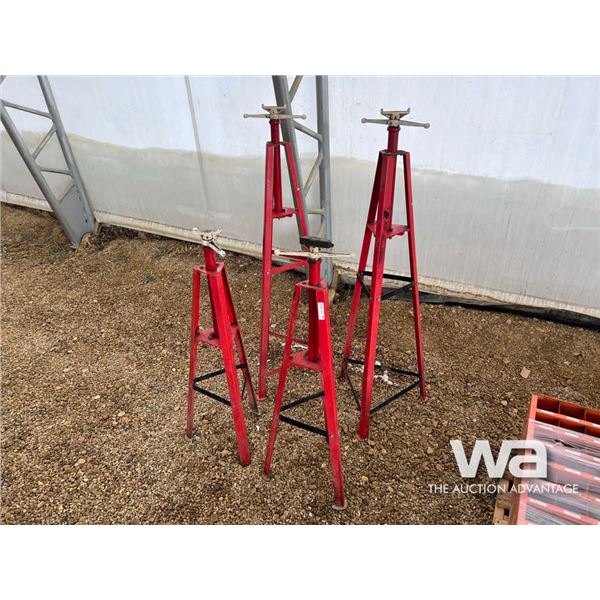 (4) Red Automotive Stands