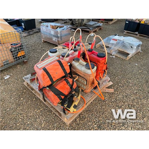 (8) Fire Suppression Backpack Sprayers & Axes