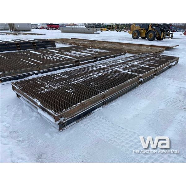 (2) 6X24 FT. Steel Grating Rig Mats