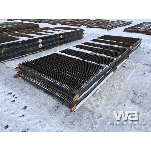 (2) 6X16 FT. Steel Grating Rig Mats