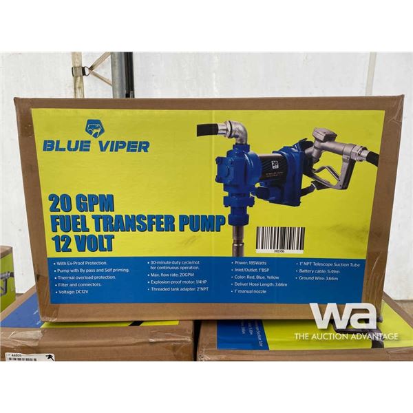 Blue Viper 12 Volt 20 GPM Fuel Pump
