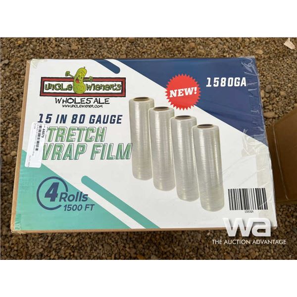(8) Rolls Of 1500 FT. 15 IN. Stretch Wrap