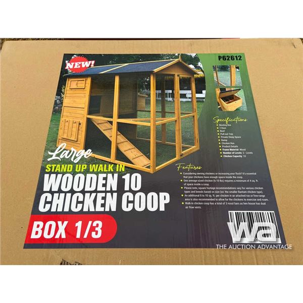 Wooden 10 Chicken Coop