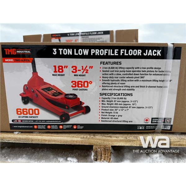 TMG 3 Ton Low Profile Floor Jack