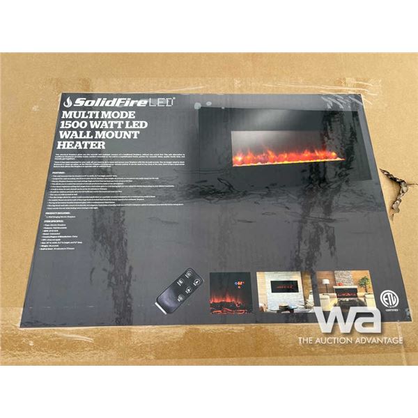1500W 50 IN. Wall Mounted LED Fireplace Heater