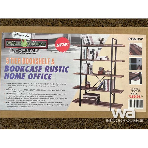 5 Tier Rustic Bookcase