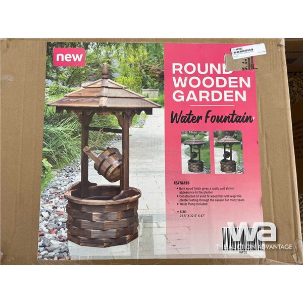 Round Wooden Water Fountain