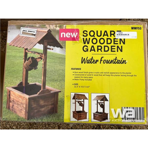 Square Wooden Water Fountain