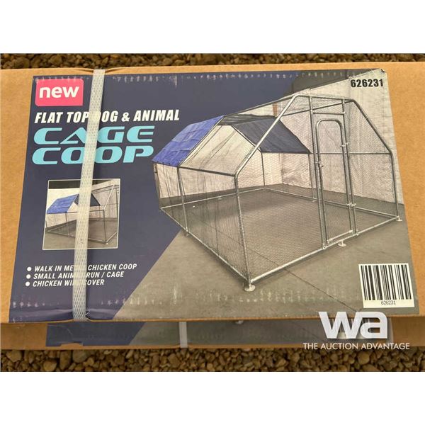 Flat Top Metal Dog Cage