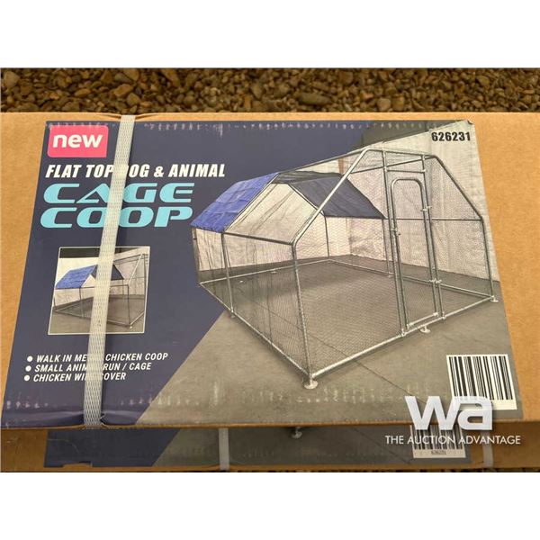 Flat Top Metal Dog Cage