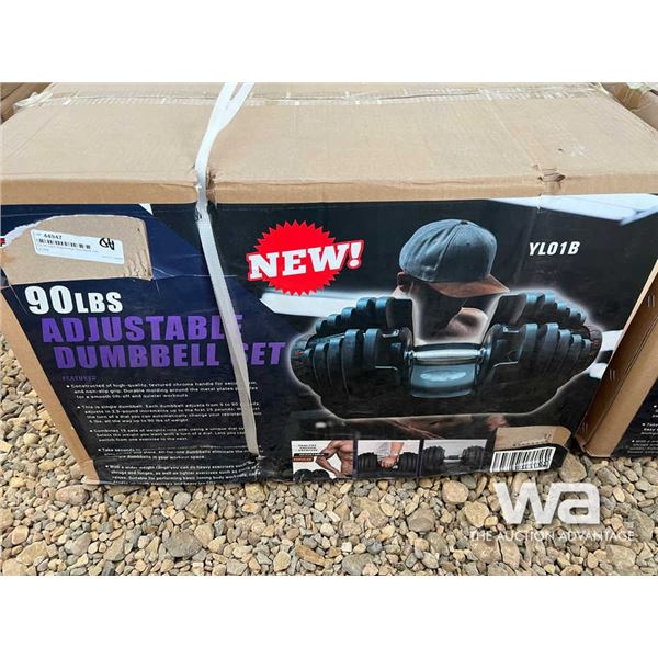 (2) 90 LBS Adjustable Dumbbell Set