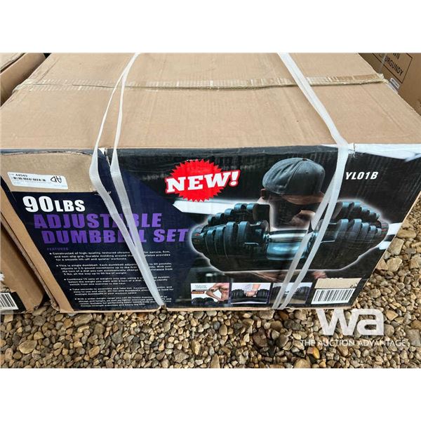(2) 90 LBS Adjustable Dumbbell Set