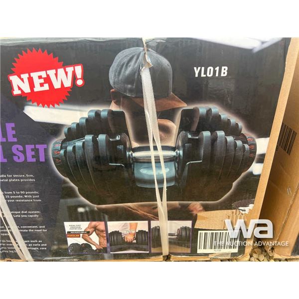 (2) 90 LBS Adjustable Dumbbell Set