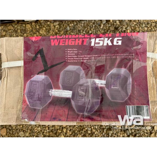 (2) 15 KG Dumbbells