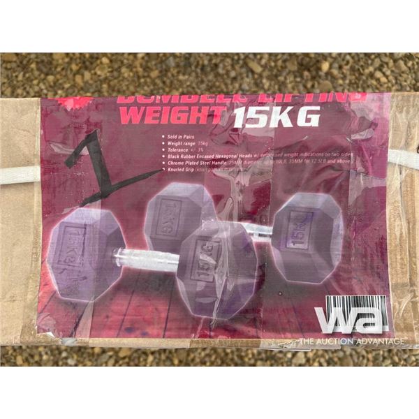 (2) 15 KG Dumbbells