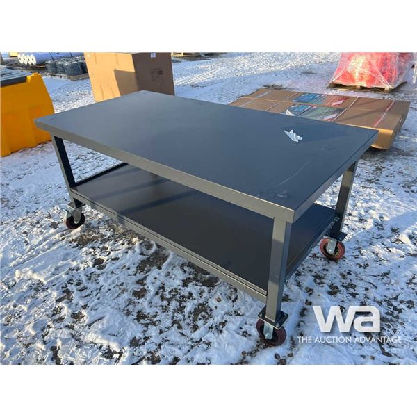 71 IN. X 3 FT. Metal Workbench With Shelf