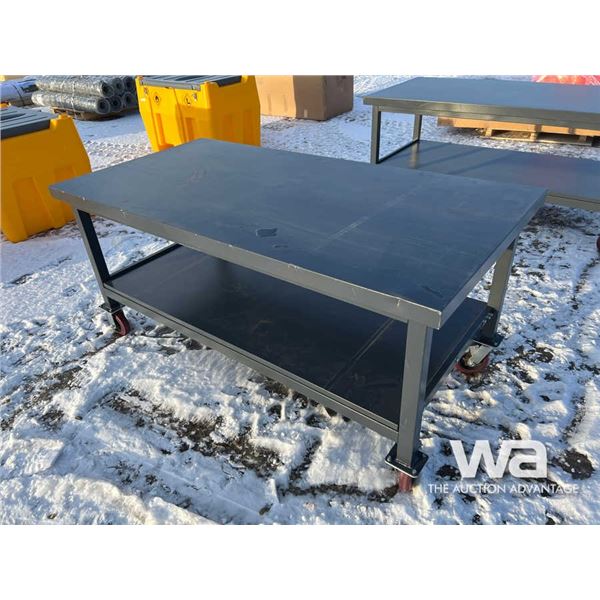 71 IN. X 3 FT. Metal Workbench With Shelf