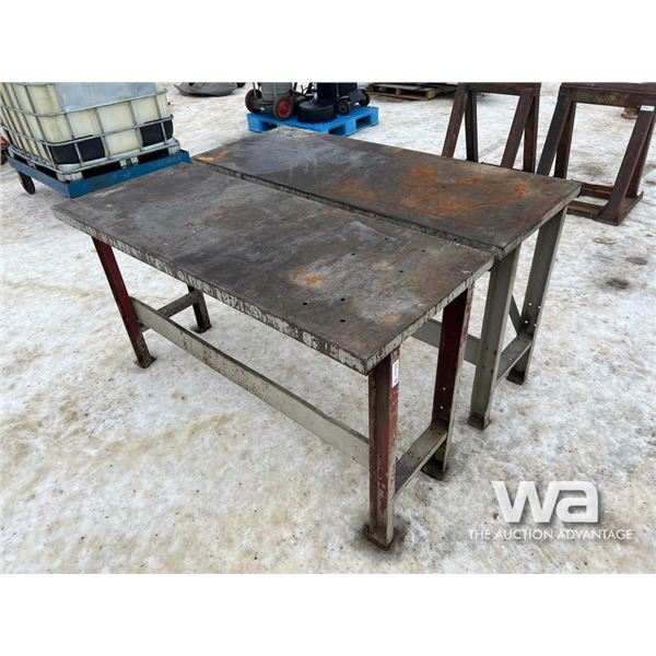 (2) 2X5 FT. Steel Shop Tables