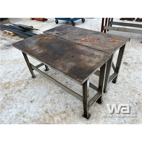 (2) 2X5 FT. Steel Shop Tables