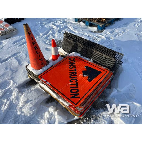 Construction Signs, Screens & Cones