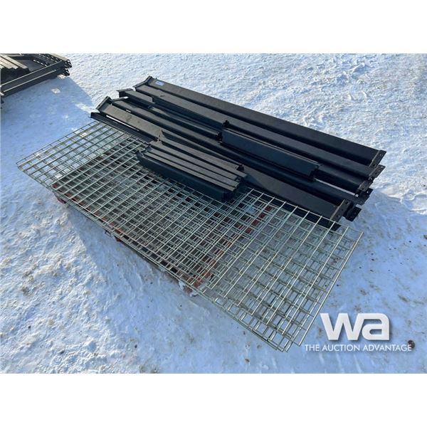 QTY Steel Shelving Cross Beams, Grating