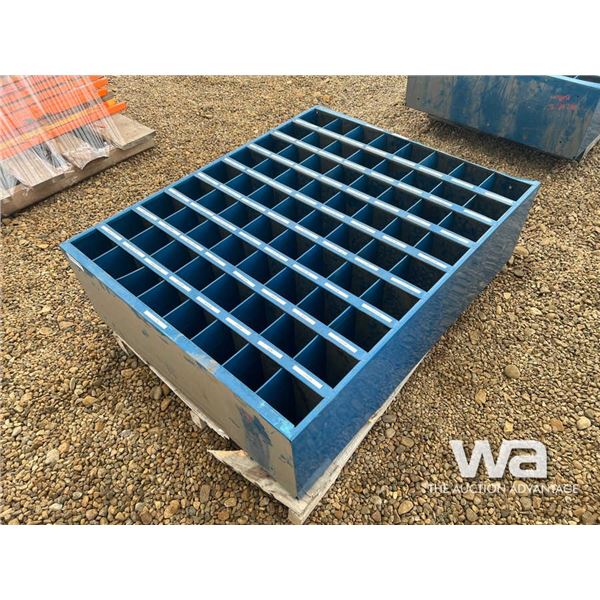 (72) Hole Blue Bolt Bin & Contents