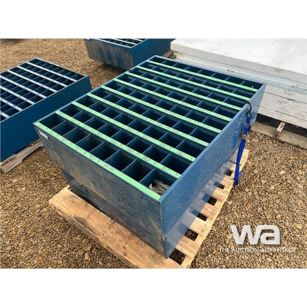 (2) (72) Hole Blue Bolt Bins & Contents