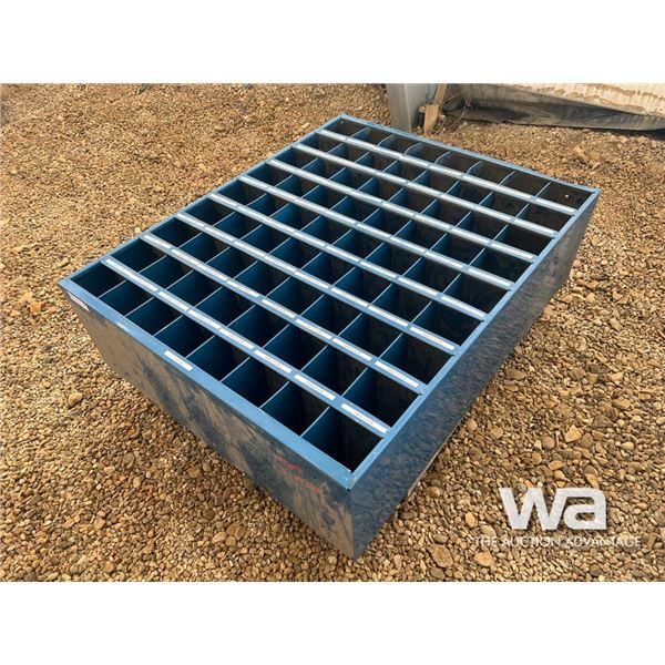 (72) Hole Blue Bolt Bin & Contents