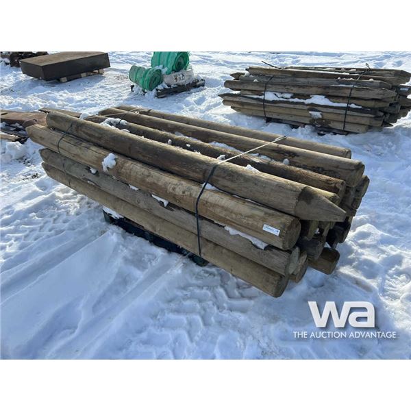 Bundle of 8 FT. X 6 IN. Treated Fence Posts