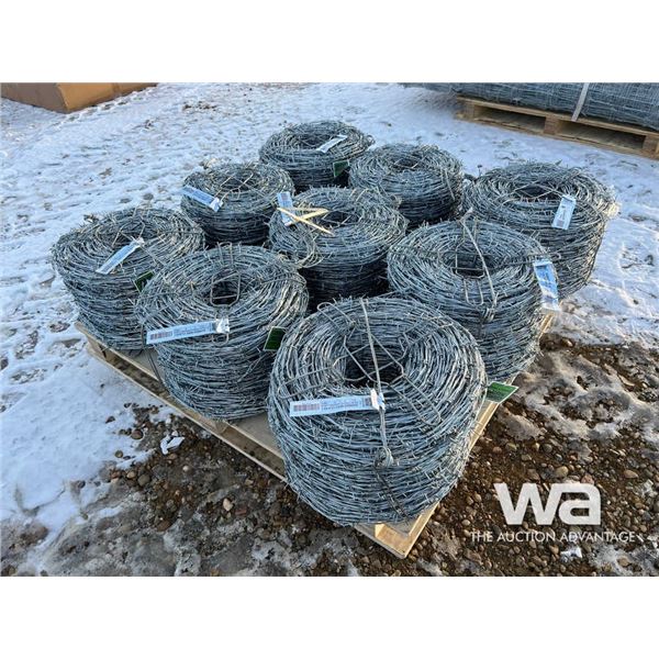 (9) Rolls Of 1320 FT. 12.5 Gauge Barbed Wire