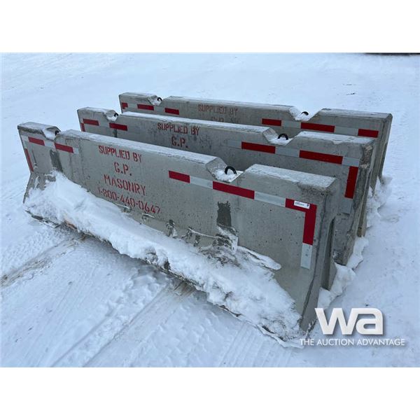 (3) Cement Barricades