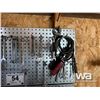 Image 6 : WALL RACK & WRENCHES, BLADES, BATTERY TESTER