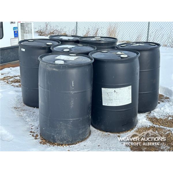 (7) 45 GAL. PLASTIC DRUMS