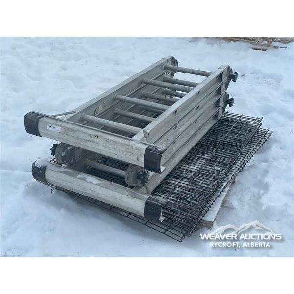 (2) LADDERS W/MISC RACKS
