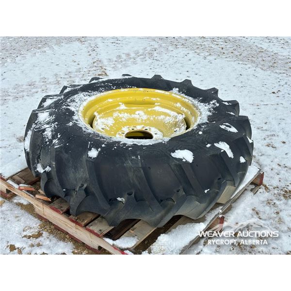 (1) FIRESTONE 14.9-24 TRACTOR TIRE & RIM