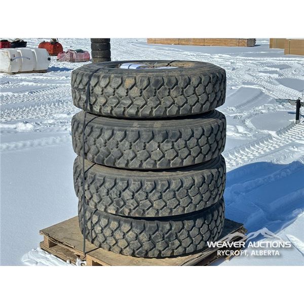 (4) MICHELIN 11.00R20 TIRES & RIMS