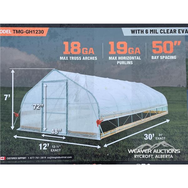 TMG 12 X 30 FT. TUNNEL GREENHOUSE