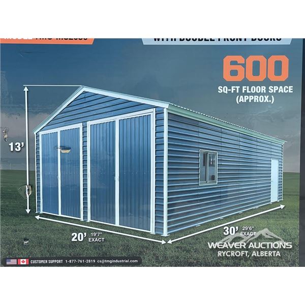 TMG 20 X 30 FT. METAL GARAGE SHED