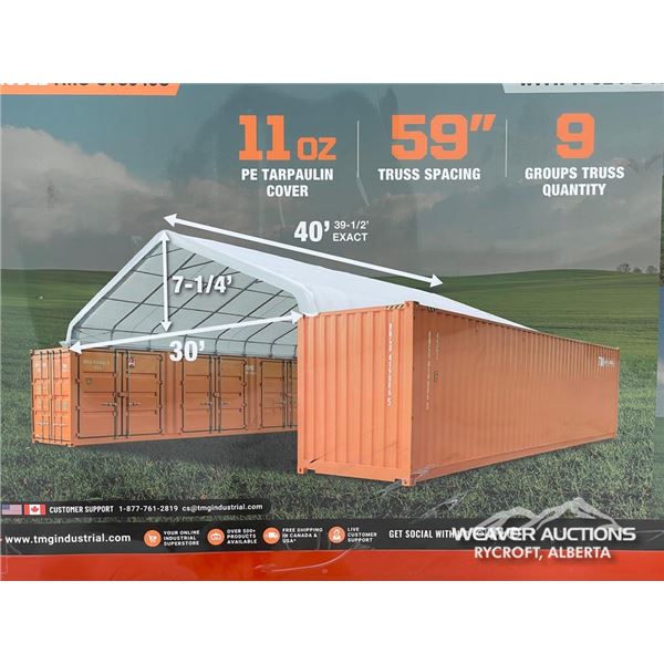 TMG 30 X 40 FT. PEAK ROOF CONTAINER SHELTER
