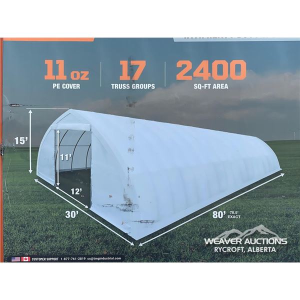 TMG 30 X 80 FT. PEAK CEILING STORAGE SHELTER