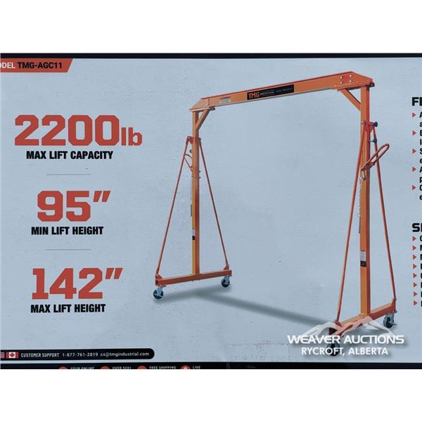 TMG 2200 LB. STEEL GANTRY CRANE