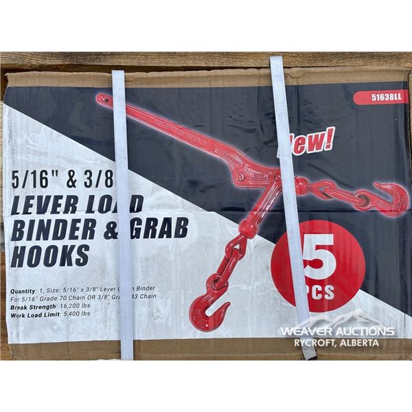 (5) 5/16 X 3/8 IN. LEVER LOAD BINDERS