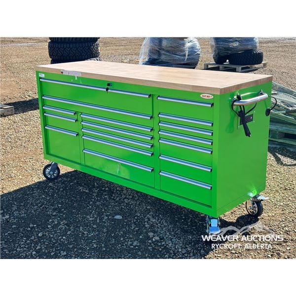 6 FT. 17 DRAWER ROLLING WORKBENCH