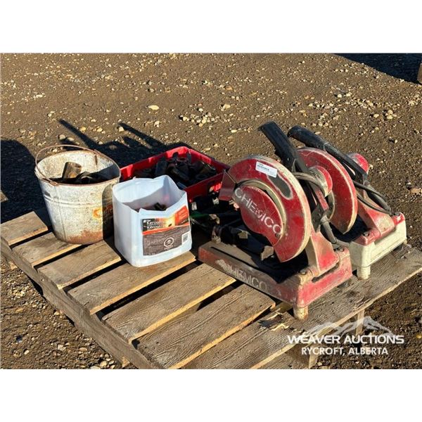 (2) METAL CHOP SAWS W/MISC SOCKETS