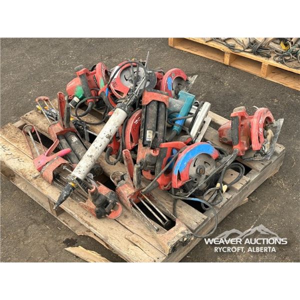 QTY OF HAND SAWS & MISC SHOP TOOLS