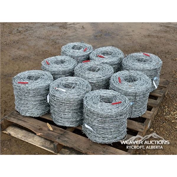 (9) ROLLS OF BARBED WIRE